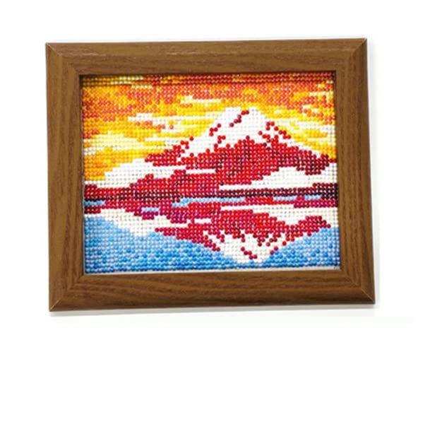 Amazon | ダイヤモンドのようなキラキラビーズアート 赤富士 SCB-367